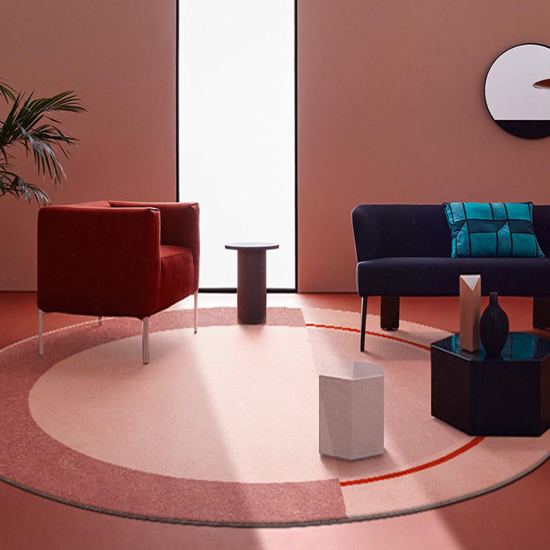 Creative Abstract Rug Red and Pink Modernism Rug Polyester Pet Friendly Washable Non-Slip Area Rug for Bedroom Clearhalo 'Area Rug' 'Rug' 1810926