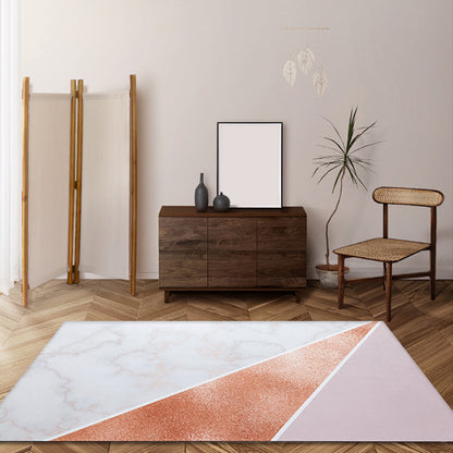 Pink and Beige Bedroom Rug Minimalist Abstract Rug Polyester Washable Anti-Slip Backing Pet Friendly Carpet Red 4'7" x 6'7" Clearhalo 'Area Rug' 'Modern' 'Rugs' Rug' 1810936