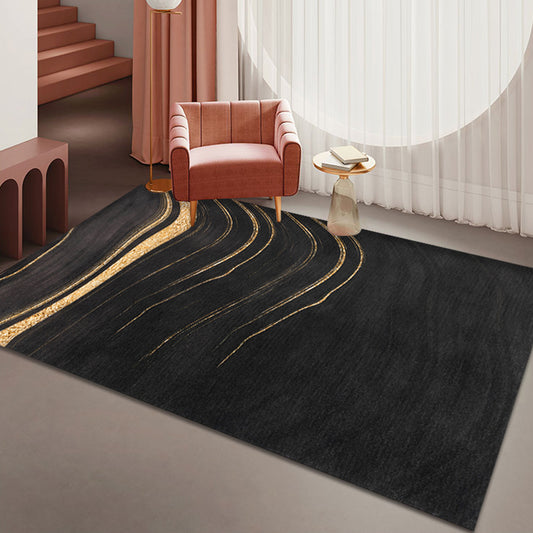 Creative Abstract Rug Green and Blue Modernism Rug Polyester Pet Friendly Washable Non-Slip Area Rug for Bedroom Clearhalo 'Area Rug' 'Rug' 1810967