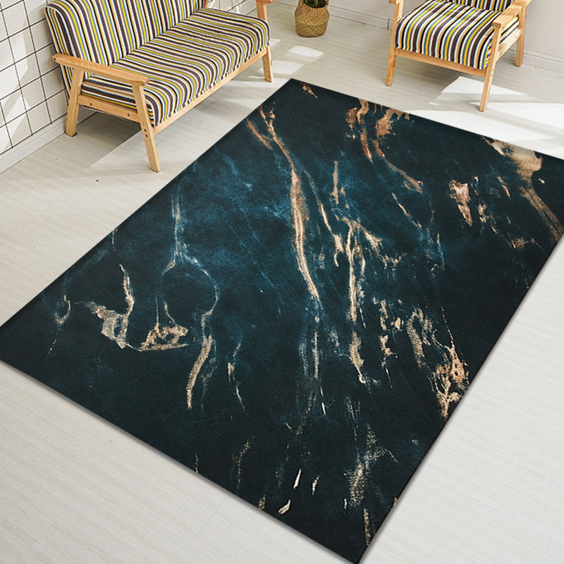 Creative Abstract Rug Green and Blue Modernism Rug Polyester Pet Friendly Washable Non-Slip Area Rug for Bedroom Clearhalo 'Area Rug' 'Rug' 1810970