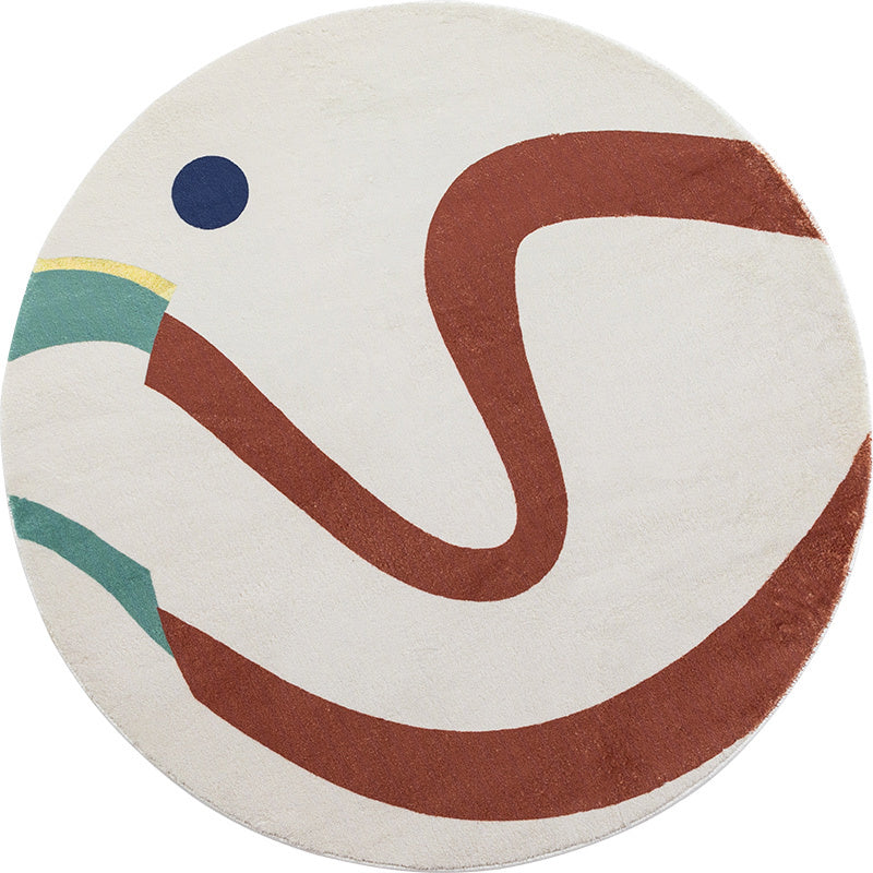 Green and White Abstract Rug Polyester Modern Rug Pet Friendly Washable Non-Slip Area Rug for Living Room Clearhalo 'Area Rug' 'Rug' 1810986