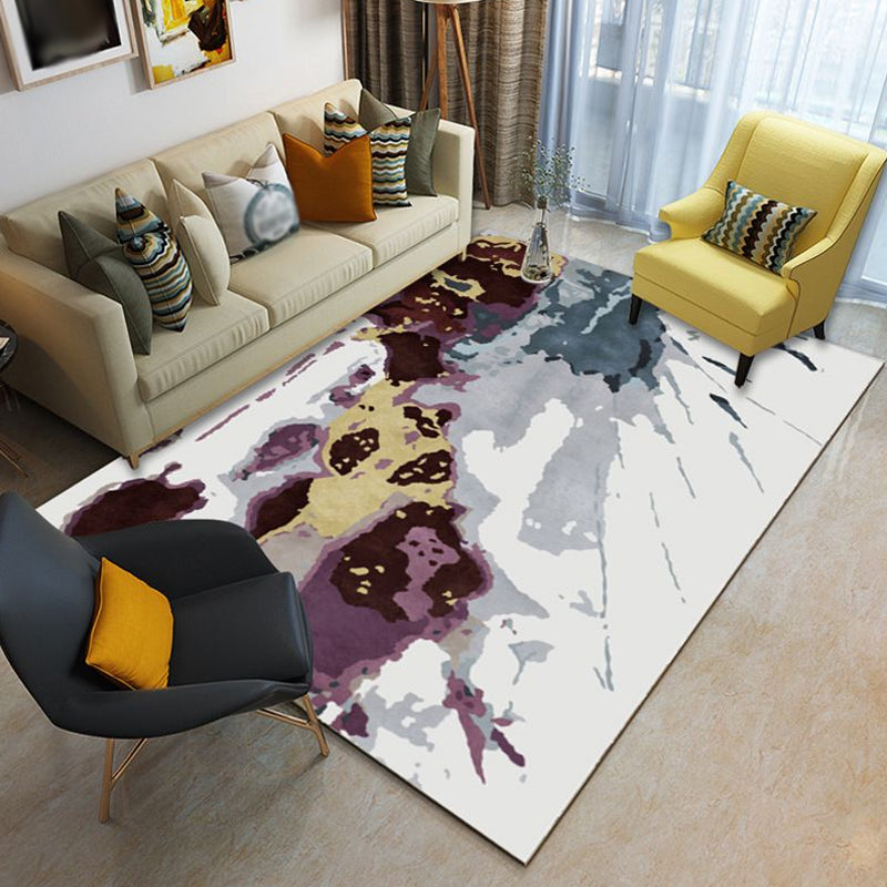 Multicolor Living Room Rug Minimalist Watercolor Pattern Rug Polyester Washable Anti-Slip Backing Pet Friendly Carpet Purple Clearhalo 'Area Rug' 'Modern' 'Rugs' Rug' 1811037