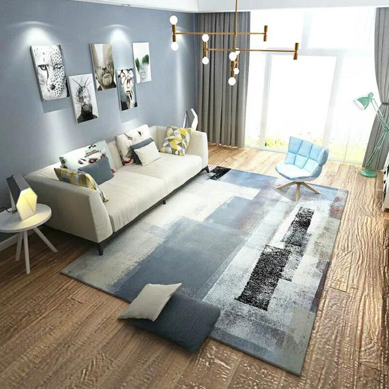 Multicolor Abstract Rug Polyester Industrial Rug Pet Friendly Washable Non-Slip Area Rug for Living Room Clearhalo 'Area Rug' 'Rug' 1811071