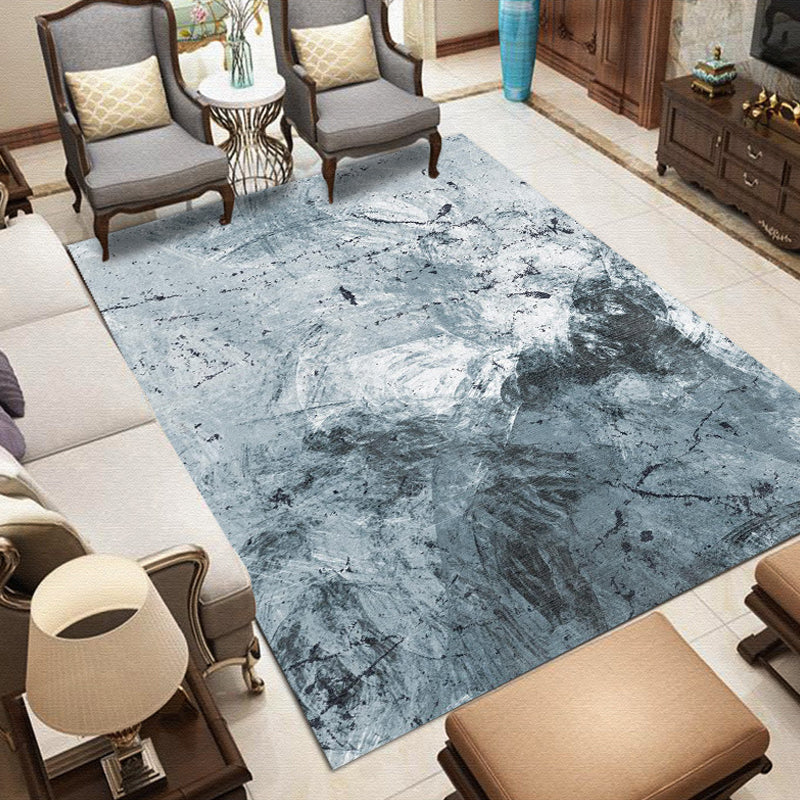 Multicolor Living Room Rug Industrial Watercolor Abstract Pattern Rug Polyester Washable Anti-Slip Backing Pet Friendly Carpet Airy Blue Clearhalo 'Area Rug' 'Rug' 1811078