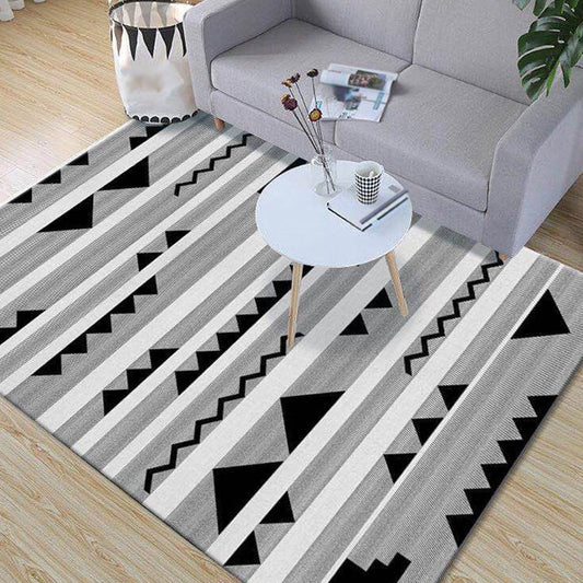 Multicolor Geometric Pattern Rug Polyester Rug Pet Friendly Washable Non-Slip Area Rug for Living Room Grey Clearhalo 'Area Rug' 'Modern' 'Rugs' Rug' 1811094