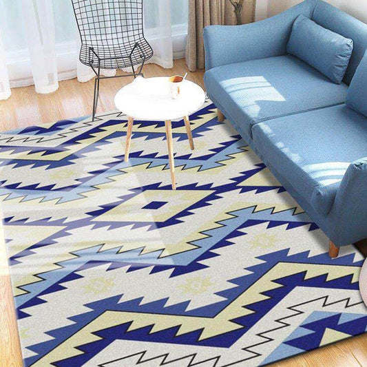 Multicolor Geometric Pattern Rug Polyester Rug Pet Friendly Washable Non-Slip Area Rug for Living Room Blue Clearhalo 'Area Rug' 'Modern' 'Rugs' Rug' 1811100