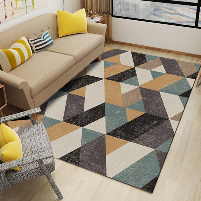 Modernist Geometric Pattern Rug Multicolor Polyester Rug Non-Slip Pet Friendly Washable Are Rug for Living Room Orange Clearhalo 'Area Rug' 'Modern' 'Rugs' Rug' 1811111