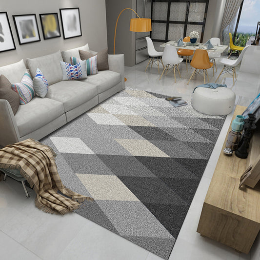 Modernist Geometric Pattern Rug Multicolor Polyester Rug Non-Slip Pet Friendly Washable Are Rug for Living Room Grey Clearhalo 'Area Rug' 'Modern' 'Rugs' Rug' 1811119
