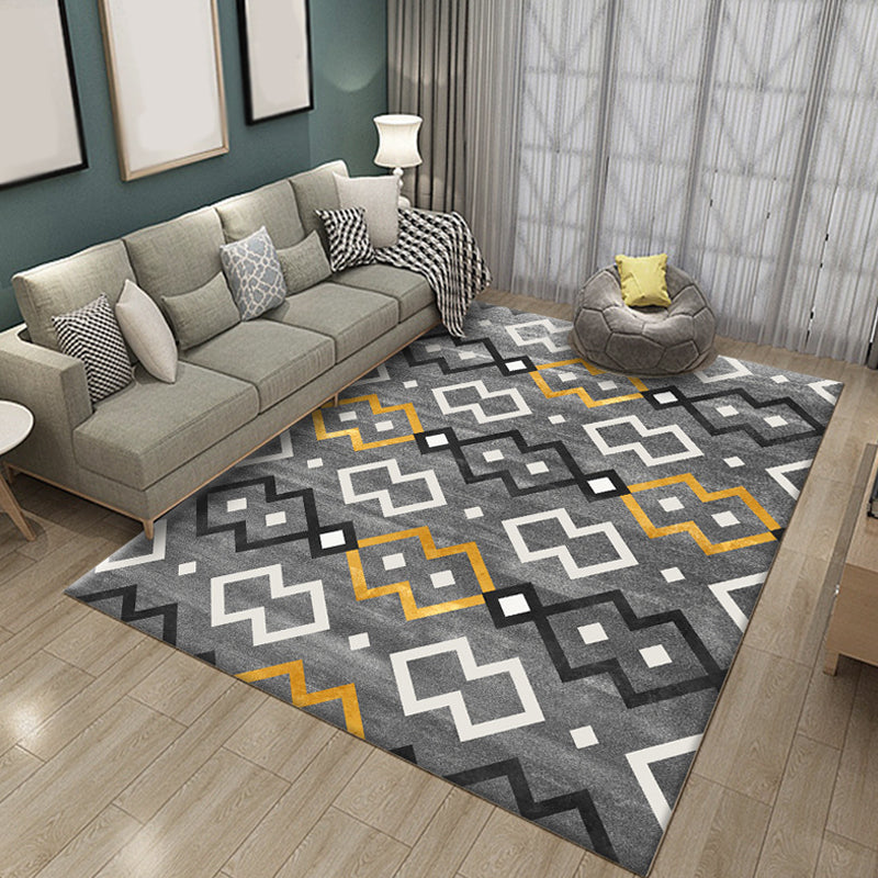 Multicolor Geometric Pattern Rug Polyester Rug Pet Friendly Washable Non-Slip Area Rug for Living Room Clearhalo 'Area Rug' 'Modern' 'Rugs' Rug' 1811140