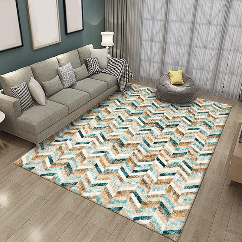 Multicolor Geometric Pattern Rug Polyester Rug Pet Friendly Washable Non-Slip Area Rug for Living Room Clearhalo 'Area Rug' 'Modern' 'Rugs' Rug' 1811141