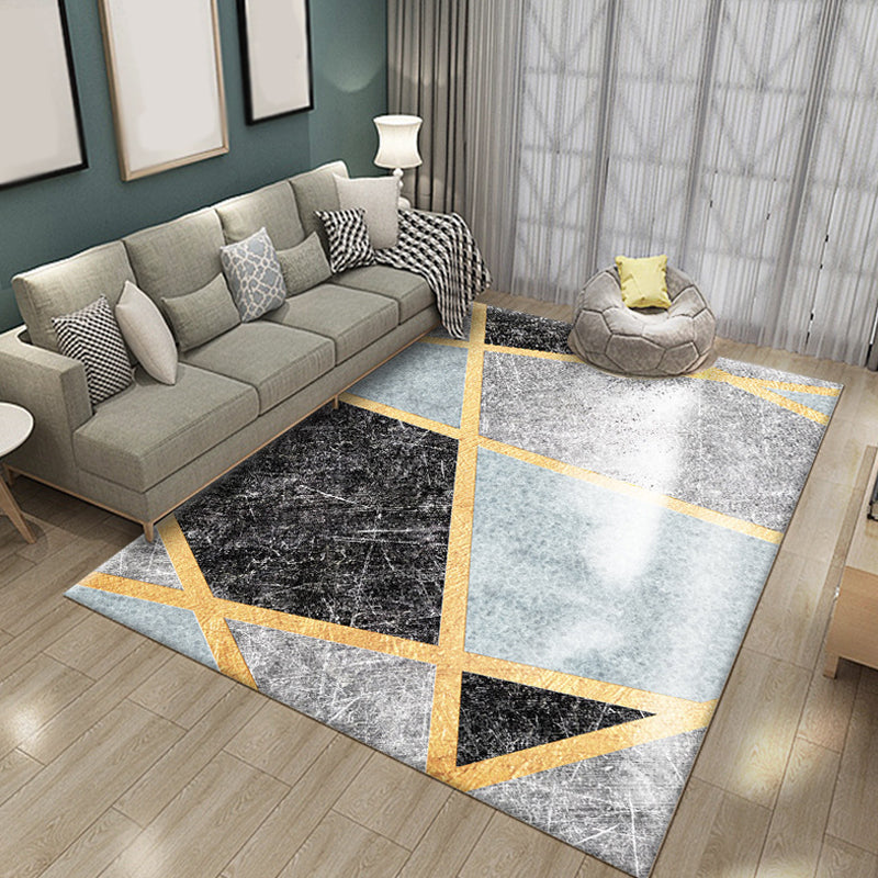 Multicolor Geometric Pattern Rug Polyester Rug Pet Friendly Washable Non-Slip Area Rug for Living Room Clearhalo 'Area Rug' 'Modern' 'Rugs' Rug' 1811142