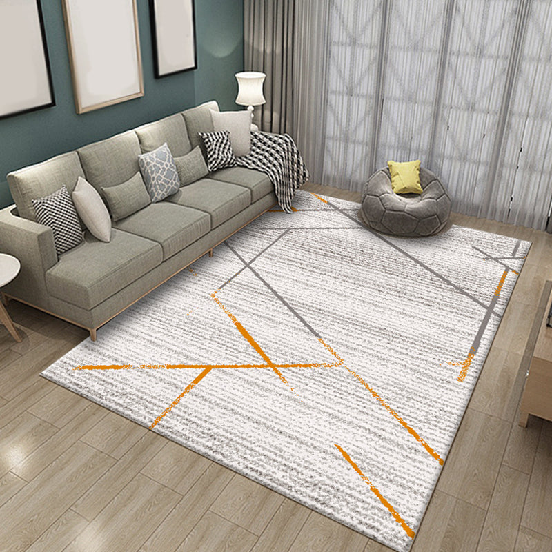 Multicolor Living Room Rug Simple Geometric Pattern Rug Polyester Washable Anti-Slip Backing Pet Friendly Carpet Light Gray Clearhalo 'Area Rug' 'Modern' 'Rugs' Rug' 1811149
