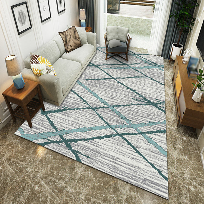 Multicolor Living Room Rug Simple Geometric Pattern Rug Polyester Washable Anti-Slip Backing Pet Friendly Carpet Grey Clearhalo 'Area Rug' 'Modern' 'Rugs' Rug' 1811150