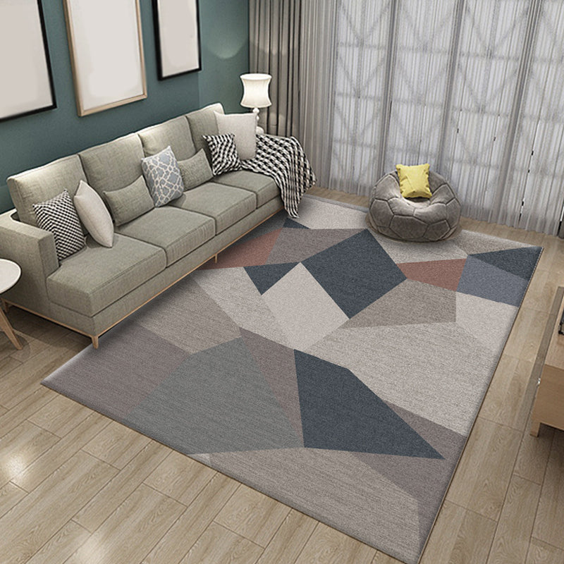 Multicolor Living Room Rug Simple Geometric Pattern Rug Polyester Washable Anti-Slip Backing Pet Friendly Carpet Coffee Clearhalo 'Area Rug' 'Modern' 'Rugs' Rug' 1811151