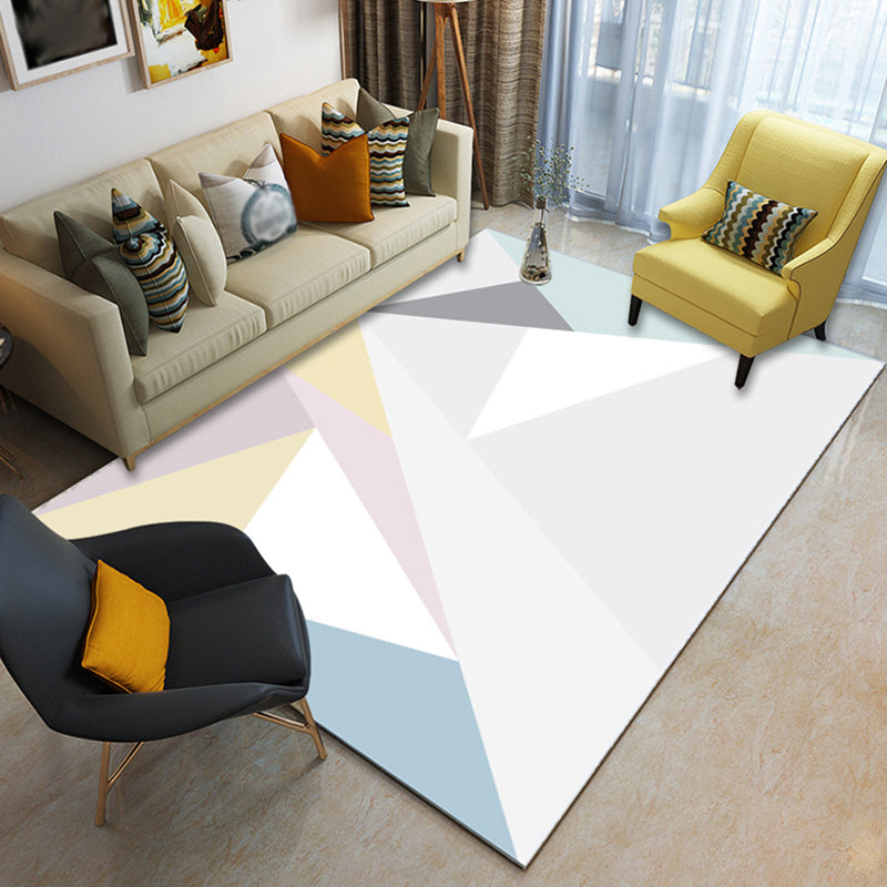 Modernist Geometric Ogee Pattern Rug Multicolor Polyester Rug Non-Slip Pet Friendly Washable Are Rug for Living Room Grey Clearhalo 'Area Rug' 'Modern' 'Rugs' Rug' 1811163