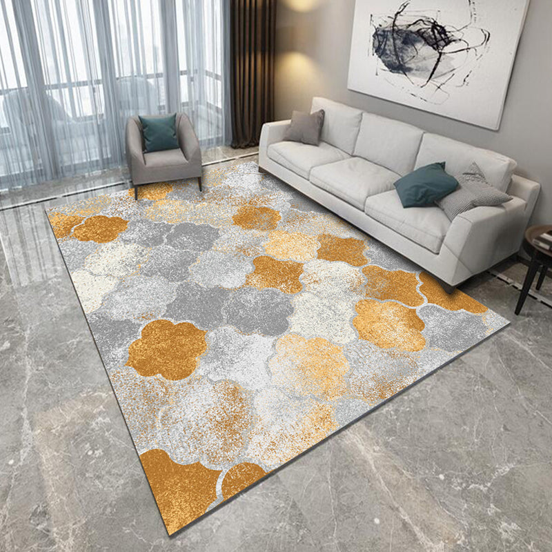 Funky Geometric Pattern Rug Multicolor Modernism Rug Polyester Pet Friendly Washable Non-Slip Area Rug for Bedroom Yellow-Red Clearhalo 'Area Rug' 'Modern' 'Rugs' Rug' 1811171