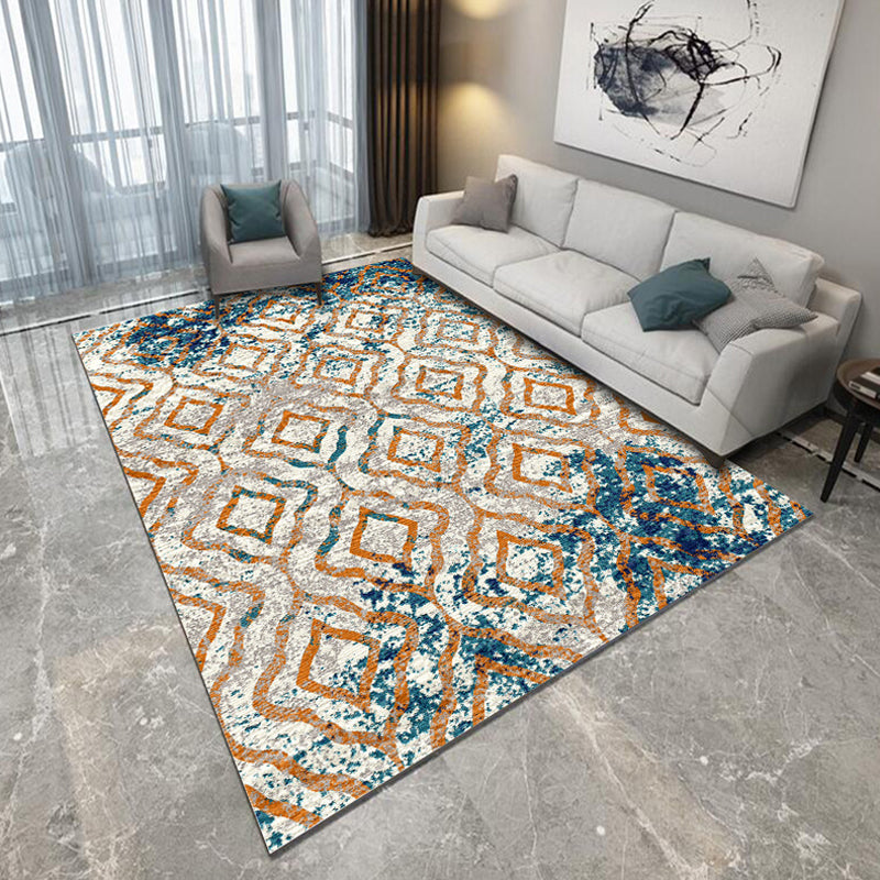 Funky Geometric Pattern Rug Multicolor Modernism Rug Polyester Pet Friendly Washable Non-Slip Area Rug for Bedroom Yellow Clearhalo 'Area Rug' 'Modern' 'Rugs' Rug' 1811175
