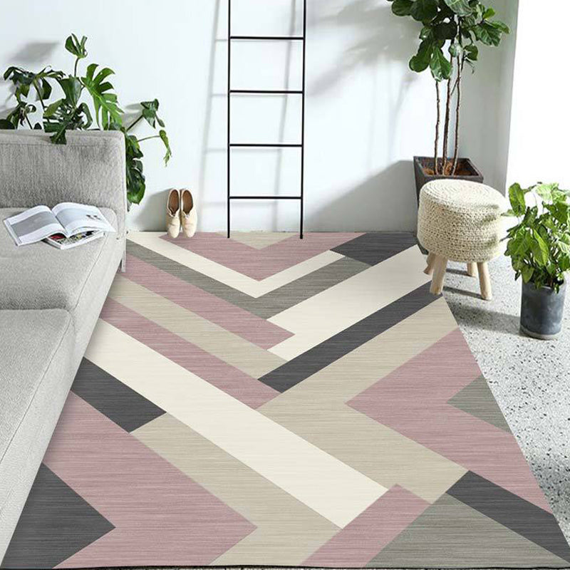 Multicolor Geometric Pattern Rug Polyester Rug Pet Friendly Washable Non-Slip Area Rug for Living Room Clearhalo 'Area Rug' 'Modern' 'Rugs' Rug' 1811177