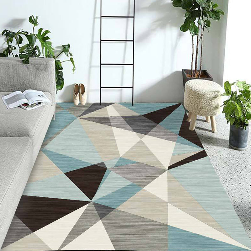 Multicolor Geometric Pattern Rug Polyester Rug Pet Friendly Washable Non-Slip Area Rug for Living Room Clearhalo 'Area Rug' 'Modern' 'Rugs' Rug' 1811183