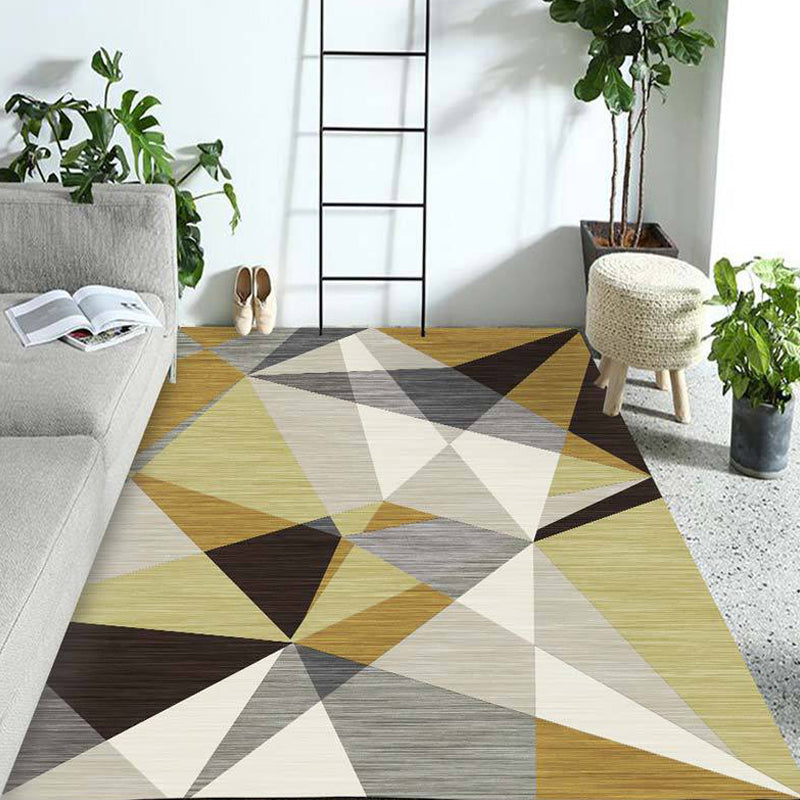 Multicolor Geometric Pattern Rug Polyester Rug Pet Friendly Washable Non-Slip Area Rug for Living Room Clearhalo 'Area Rug' 'Modern' 'Rugs' Rug' 1811184