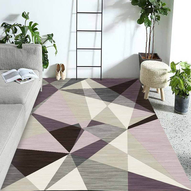 Multicolor Geometric Pattern Rug Polyester Rug Pet Friendly Washable Non-Slip Area Rug for Living Room Clearhalo 'Area Rug' 'Modern' 'Rugs' Rug' 1811185