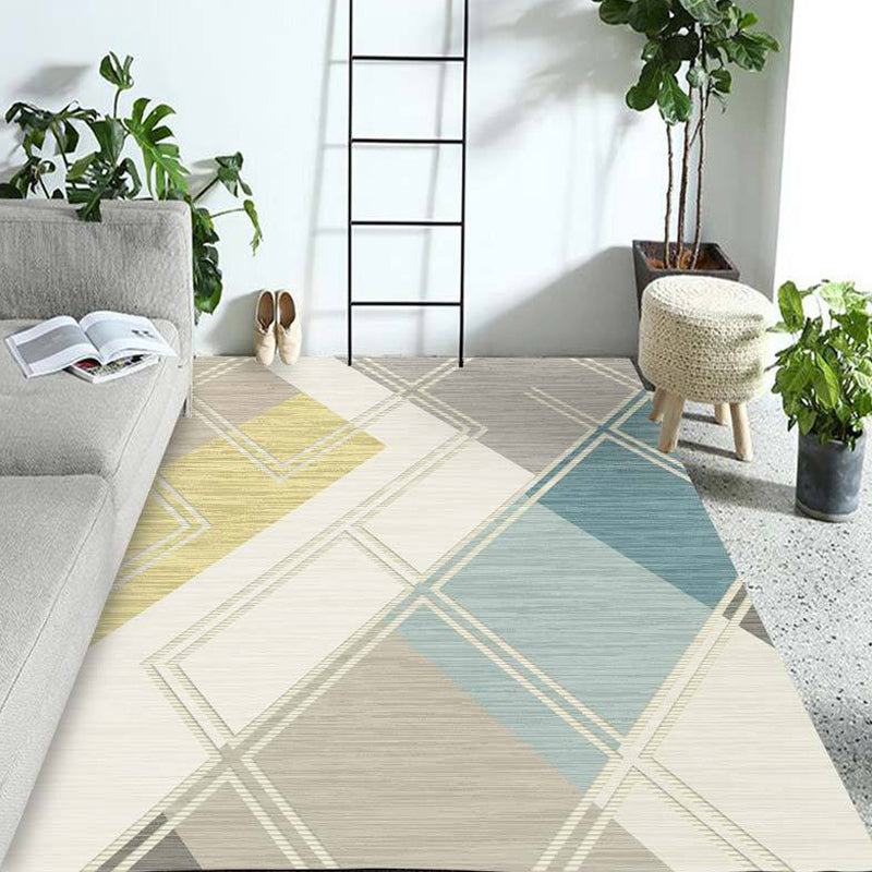 Multicolor Geometric Pattern Rug Polyester Rug Pet Friendly Washable Non-Slip Area Rug for Living Room Clearhalo 'Area Rug' 'Modern' 'Rugs' Rug' 1811188