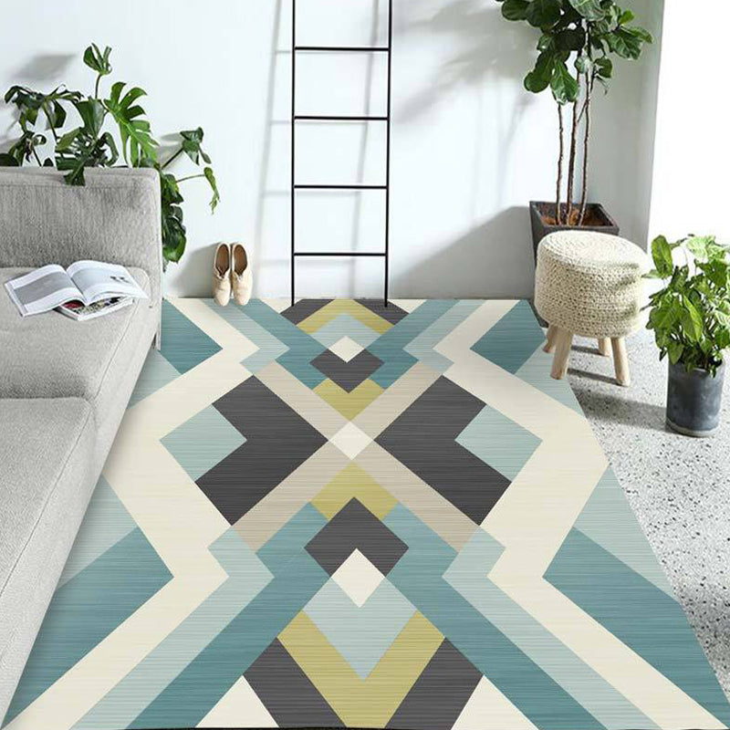 Multicolor Geometric Pattern Rug Polyester Rug Pet Friendly Washable Non-Slip Area Rug for Living Room Clearhalo 'Area Rug' 'Modern' 'Rugs' Rug' 1811189