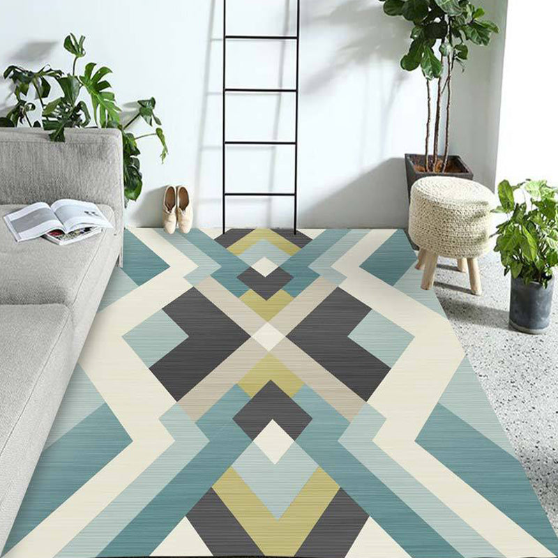Multicolor Geometric Pattern Rug Polyester Rug Pet Friendly Washable Non-Slip Area Rug for Living Room Clearhalo 'Area Rug' 'Modern' 'Rugs' Rug' 1811189