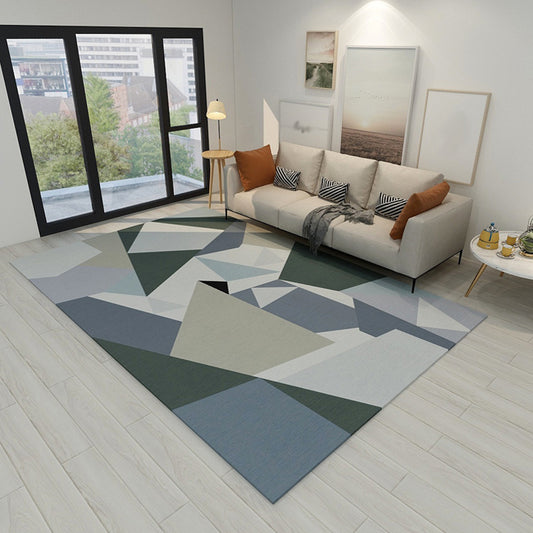Modern Geometric Pattern Rug Multicolor Polyester Rug Non-Slip Pet Friendly Washable Are Rug for Living Room Grey Clearhalo 'Area Rug' 'Modern' 'Rugs' Rug' 1811211