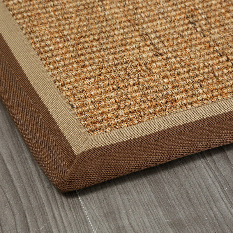 Brown Solid Color Rug Sisal Rural Rug Pet Friendly Washable Non-Slip Area Rug for Living Room Clearhalo 'Area Rug' 'Rug' 1811266