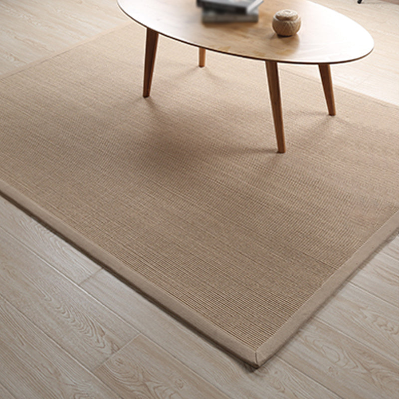 Brown Solid Color Rug Sisal Rural Rug Pet Friendly Washable Non-Slip Area Rug for Living Room Brown Clearhalo 'Area Rug' 'Rug' 1811274