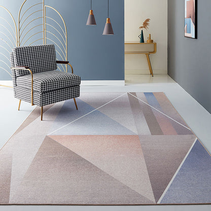 Modernist Geometric Pattern Rug Pink Polyester Rug Non-Slip Pet Friendly Washable Are Rug for Living Room Pink 4'7" x 6'7" Clearhalo 'Area Rug' 'Rug' 1811299