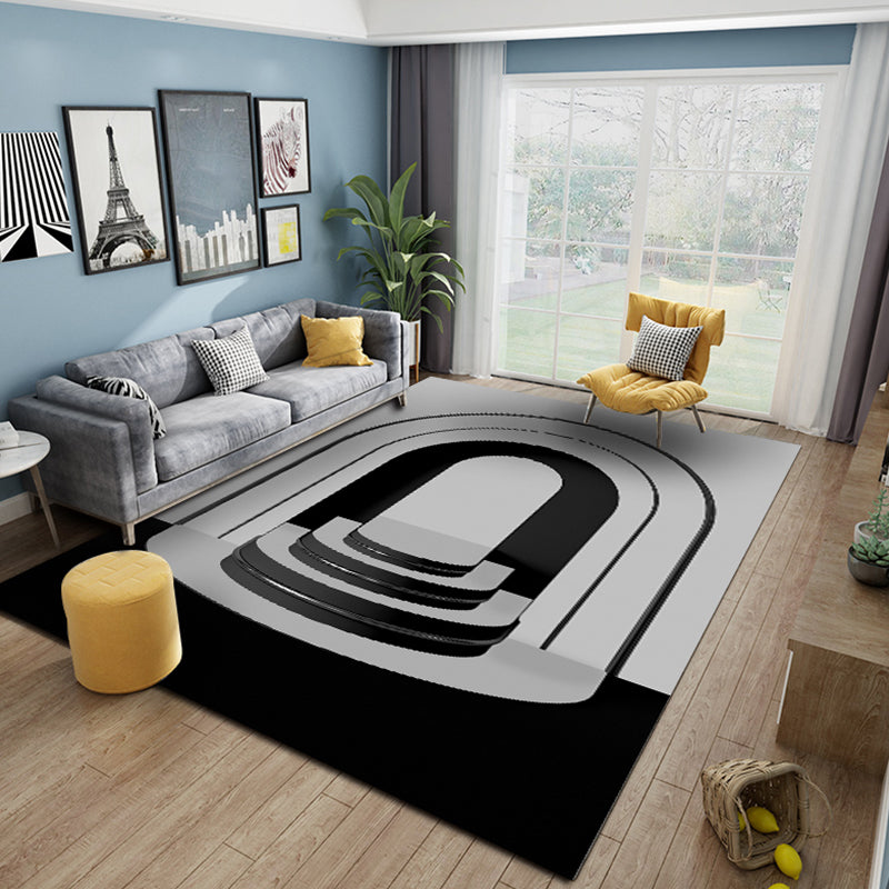 Multicolor Bedroom Rug Contemporary Colorblock Rug Polyester Washable Anti-Slip Backing Pet Friendly Carpet Clearhalo 'Area Rug' 'Rug' 1811555