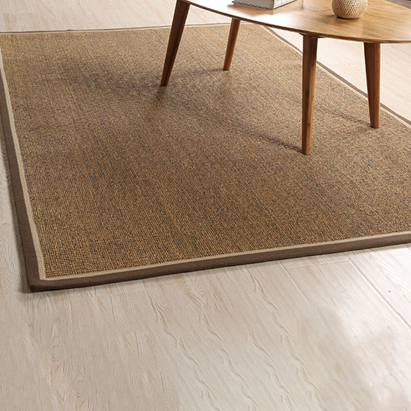 Brown Solid Color Rug Sisal Rural Rug Pet Friendly Washable Non-Slip Area Rug for Living Room Clearhalo 'Area Rug' 'Rug' 1811682