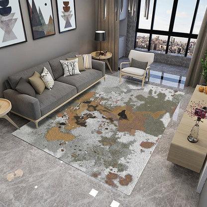 Multicolor Bedroom Rug Industrial Abstract Rug Polyester Washable Anti-Slip Backing Pet Friendly Carpet Brown Clearhalo 'Area Rug' 'Rug' 1811717