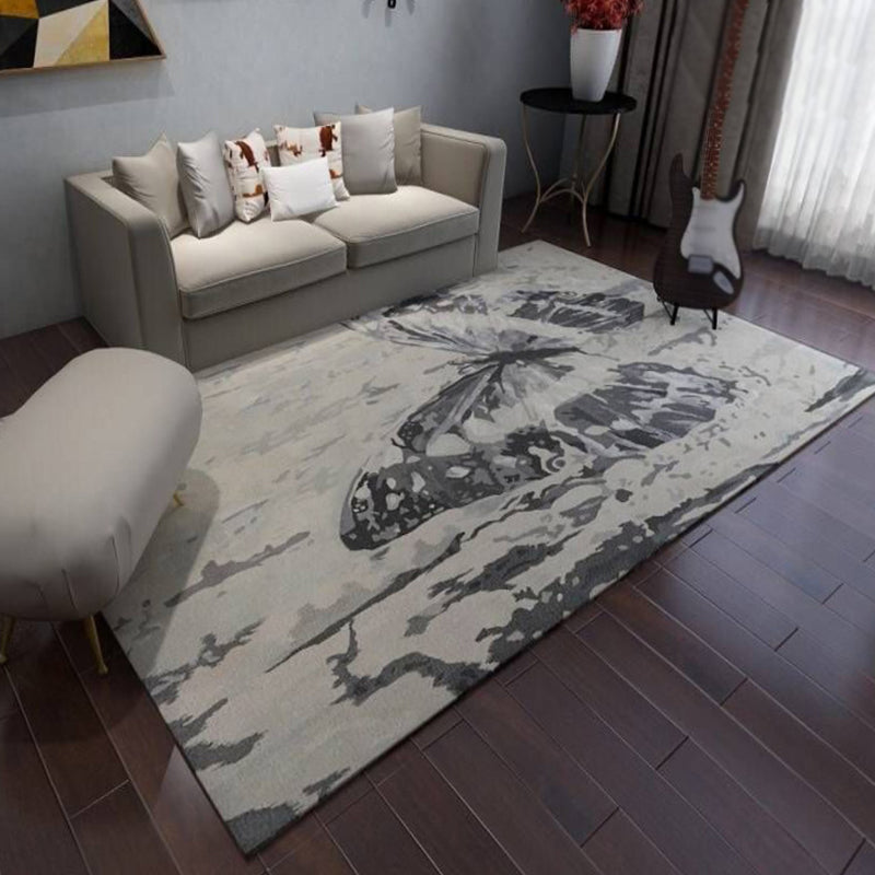 Multicolor Bedroom Rug Industrial Abstract Rug Polyester Washable Anti-Slip Backing Pet Friendly Carpet Black Clearhalo 'Area Rug' 'Rug' 1811720