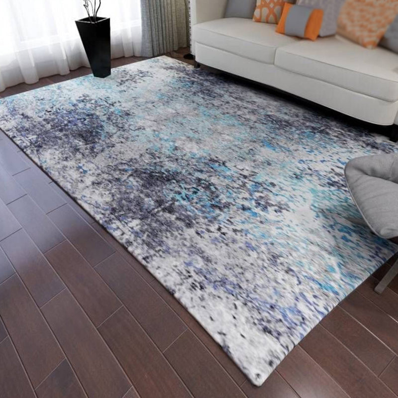 Multicolor Bedroom Rug Industrial Abstract Rug Polyester Washable Anti-Slip Backing Pet Friendly Carpet Blue Clearhalo 'Area Rug' 'Rug' 1811723