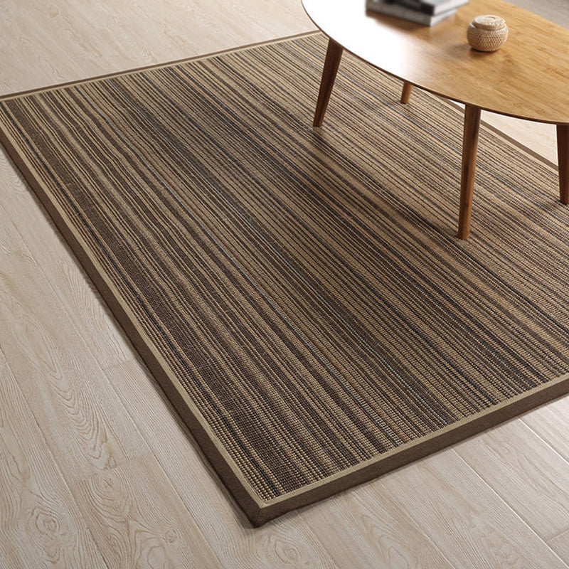 Brown Striped Pattern Rug Sisal Rural Rug Pet Friendly Washable Non-Slip Area Rug for Living Room Brown Clearhalo 'Area Rug' 'Rug' 1811746