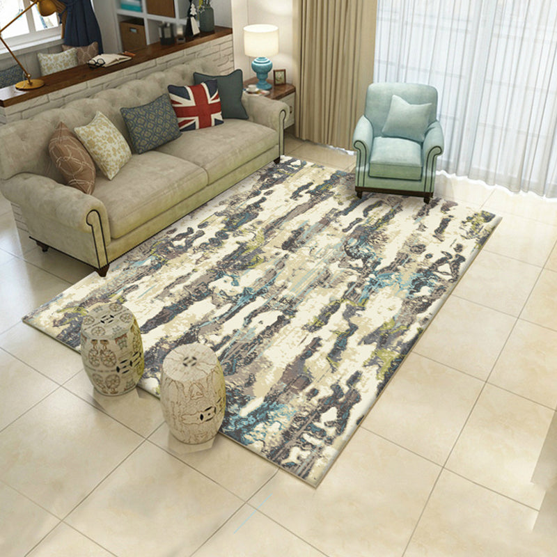 Creative Watercolor Pattern Rug Multicolor Industrial Rug Polyester Pet Friendly Washable Non-Slip Area Rug for Bedroom Dark Brown Clearhalo 'Area Rug' 'Rug' 1812167