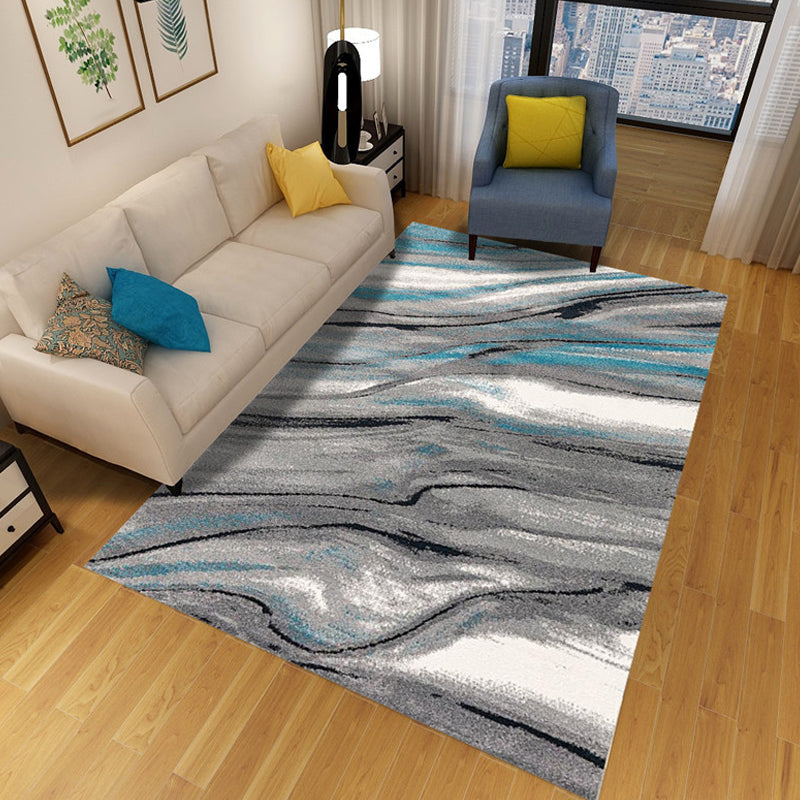 Multicolor Abstract Rug Polyester Industrial Rug Pet Friendly Washable Non-Slip Area Rug for Living Room Clearhalo 'Area Rug' 'Rug' 1812210