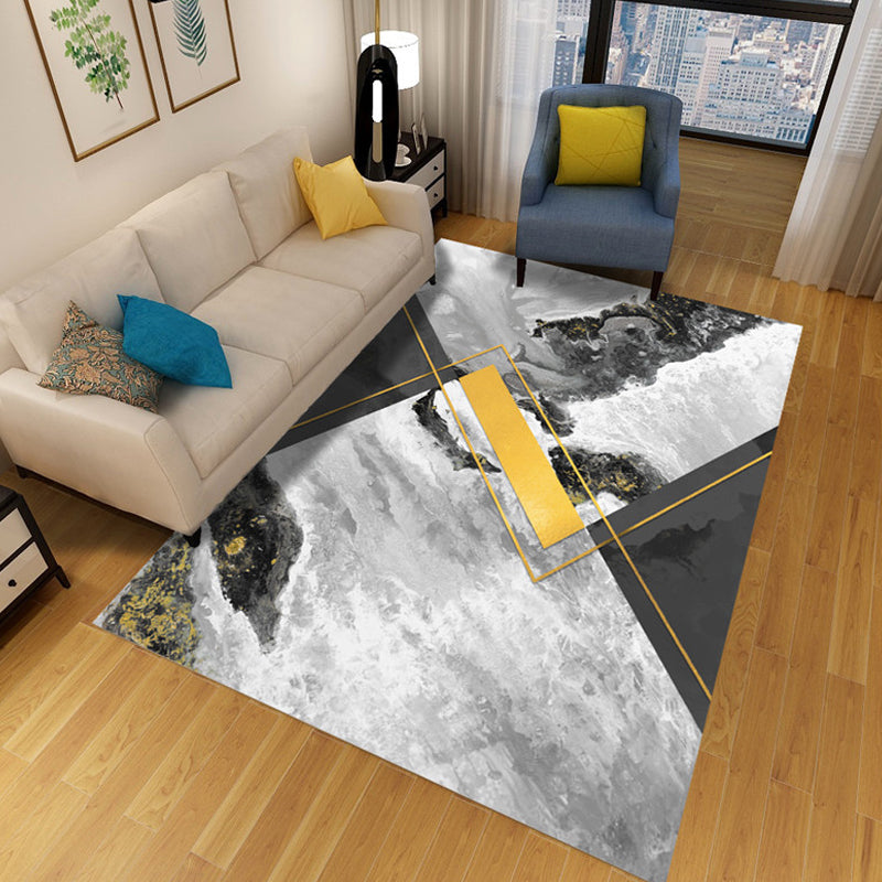 Multicolor Abstract Rug Polyester Industrial Rug Pet Friendly Washable Non-Slip Area Rug for Living Room Clearhalo 'Area Rug' 'Rug' 1812211