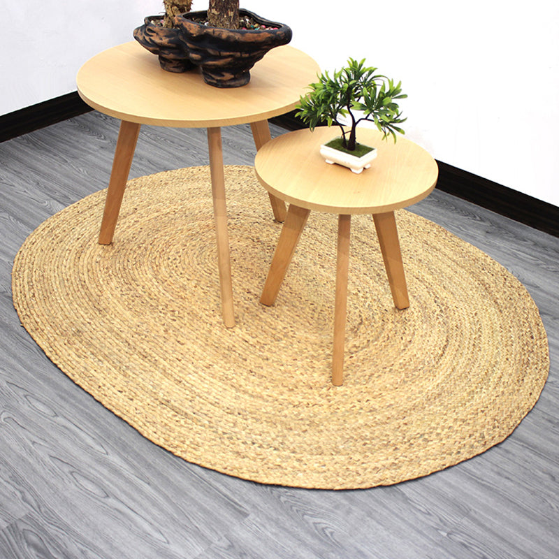 Countryside Solid Color Rug Beige and Yellow Jute Rug Non-Slip Pet Friendly Washable Are Rug for Study Yellow Clearhalo 'Area Rug' 'Rug' 1812247