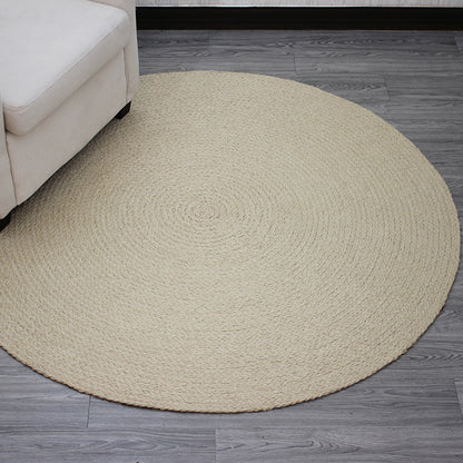 Casual Plain Rug Beige Rural Rug Jute Pet Friendly Washable Non-Slip Area Rug for Decoration Beige Clearhalo 'Area Rug' 'Rug' 1812256