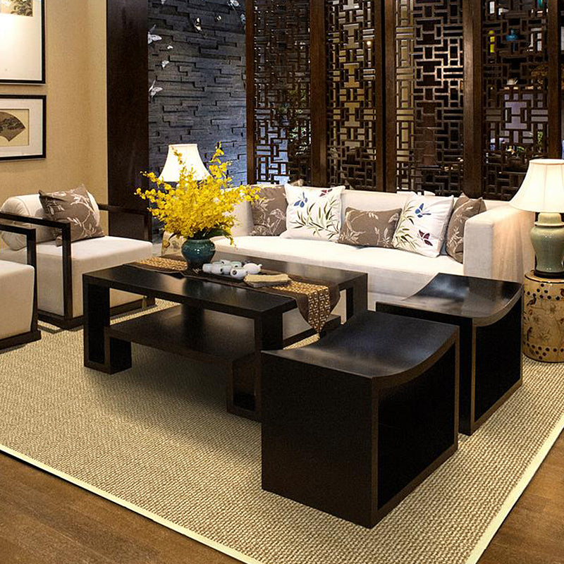 Brown Living Room Rug Rustic Solid Color Rug Sisal Washable Anti-Slip Backing Pet Friendly Carpet Clearhalo 'Area Rug' 'Rug' 1812271