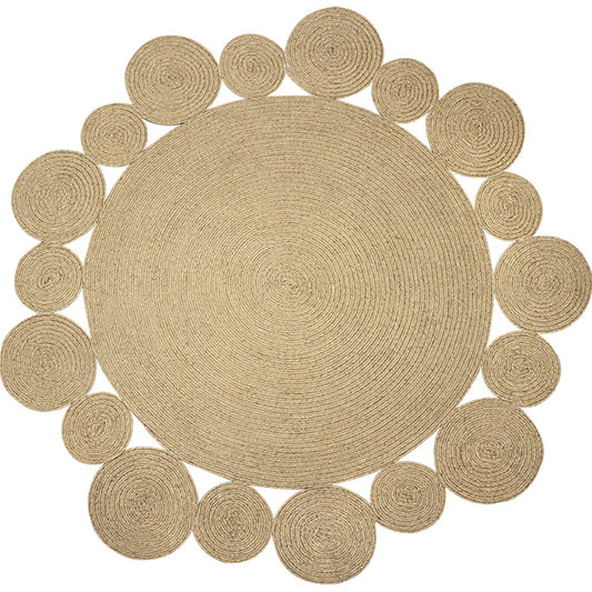 Countryside Solid Color Rug Khaki Jute Rug Non-Slip Pet Friendly Washable Are Rug for Study Clearhalo 'Area Rug' 'Rug' 1812302