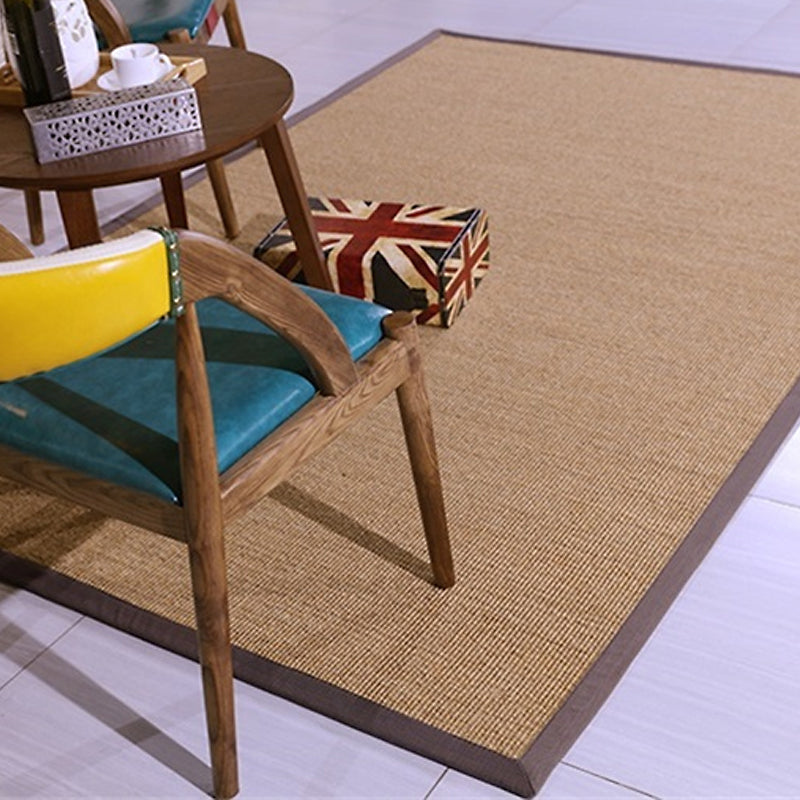 Brown Solid Color Rug Sisal Rural Rug Pet Friendly Washable Non-Slip Area Rug for Bedroom Clearhalo 'Area Rug' 'Rug' 1812316