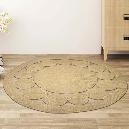 Casual Plain Rug Khaki Rural Rug Jute Pet Friendly Washable Non-Slip Area Rug for Decoration Khaki Clearhalo 'Area Rug' 'Rug' 1812337
