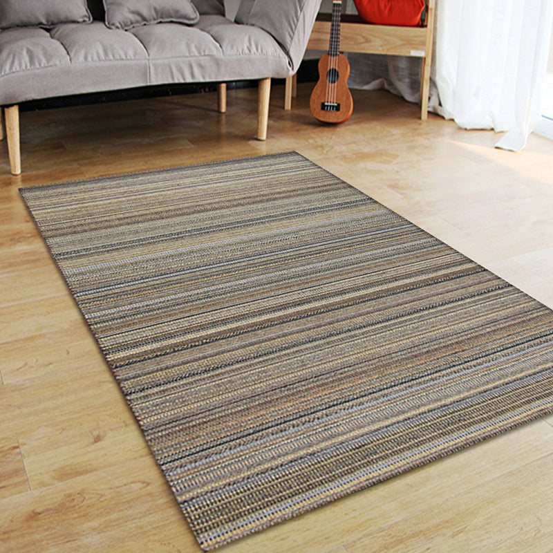 Countryside Striped Pattern Rug Brown Jute Rug Non-Slip Pet Friendly Washable Are Rug for Study Clearhalo 'Area Rug' 'Rug' 1812354