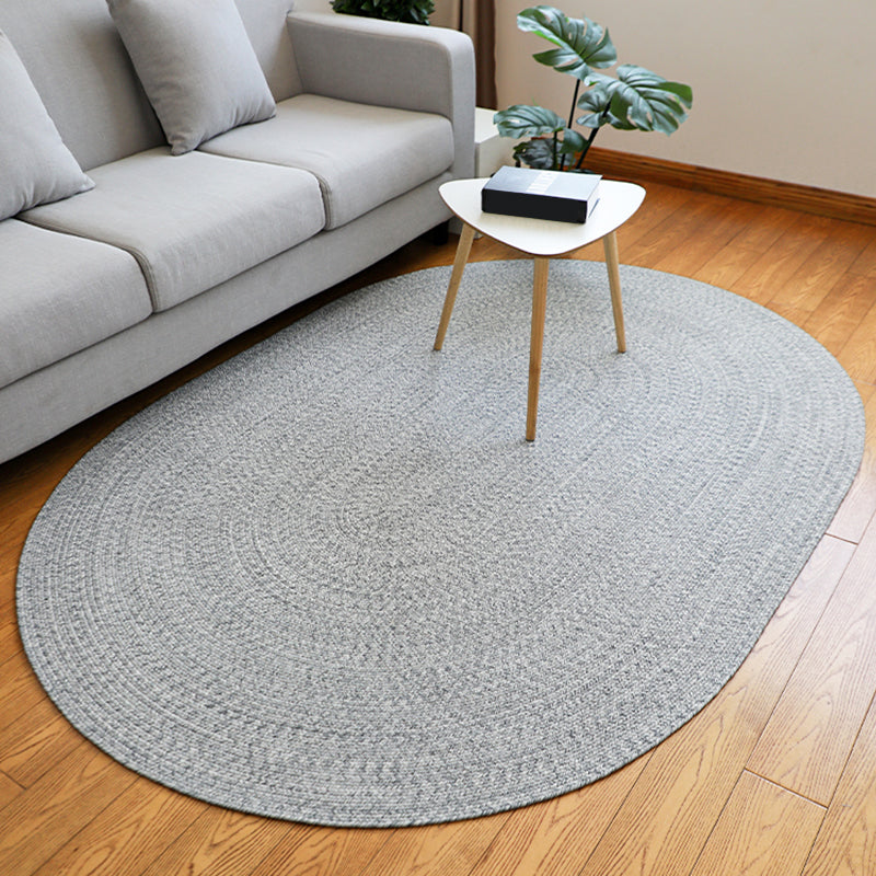 Grey Solid Color Rug Sisal Rural Rug Pet Friendly Washable Non-Slip Area Rug for Bedroom Grey 2'11" x 4'11" Clearhalo 'Area Rug' 'Rug' 1812390