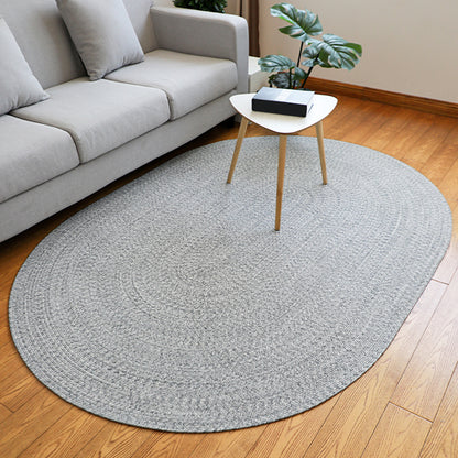 Grey Solid Color Rug Sisal Rural Rug Pet Friendly Washable Non-Slip Area Rug for Bedroom Grey 2'11" x 4'11" Clearhalo 'Area Rug' 'Rug' 1812390
